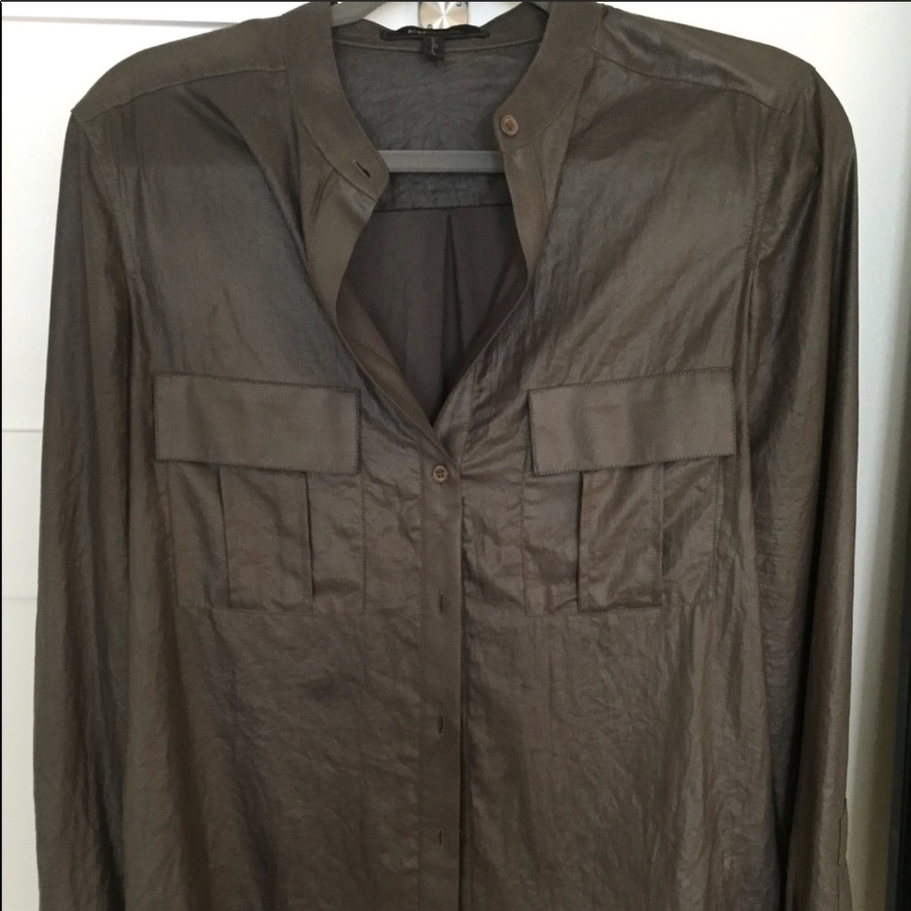 Olive Green BCBG Blouse Top